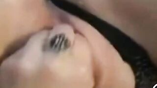 Fingering Her Big Tits Outdoors in the Car