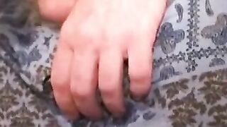 Hairy stud erupts thick cum after edging