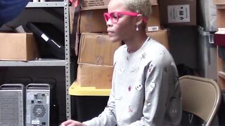 ShopliftersPunished.com - Ebony petite Arie Faye rides lusty officer Tommy Gunn after