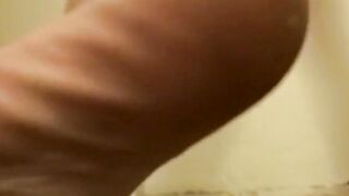 Horny Gauge starts solo wank in hallway in socks and jockstrap