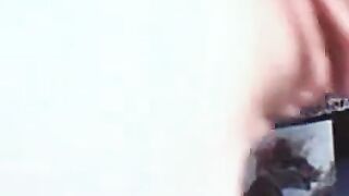 Close-up webcam footage of a woman's pussy and ass