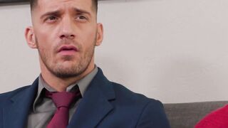 Intern Zane Kazan dominated by the giant cock of his boss Ty Roderick