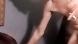 Black straight amateur jerks BBC till bursting with pride