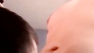 Black straight amateur jerks BBC till bursting with pride