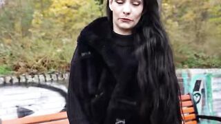 GERMAN SCOUT - Pink Bush saggy Tits Girl Alexa Throat Pick Up for Casting Fuck