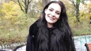 GERMAN SCOUT - Pink Bush saggy Tits Girl Alexa Throat Pick Up for Casting Fuck