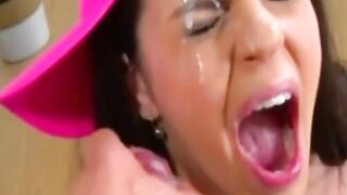 Amateur Latina Gets a Facial While Gaming