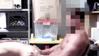 Security guard bangs petite Kitty in rough office encounter