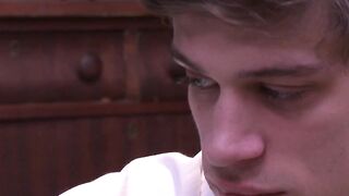 Young priest gets rimmed before thick cock intrusion