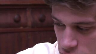 Young priest gets rimmed before thick cock intrusion