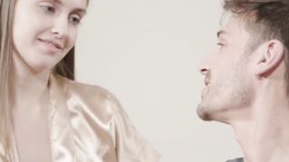 Lena Reif wraps lips and pussy around hung dudes huge shaft