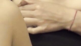 Stressed clerk fingers sensitive cunt for hidden camera