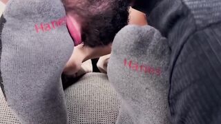 Scott Holliday chills as Thom adores his giant foot size