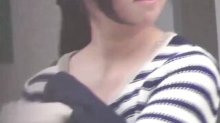 Sultry cute babe bared topless via peepers secret cam