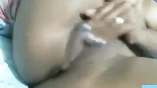 Black Girl's Creamy Pussy Play