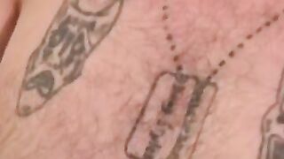 Rough stud cums everywhere from solo wank