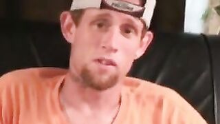 Rough stud cums everywhere from solo wank