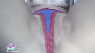 Goddess Skinny Thick Hispanic Gets Naked Then Stuffs Her Underwear Inside Her Twat And Aggressively Massage Her Clitoris Until She Jizzes | The Panty Bank - Belle de Jour