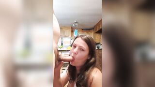 Kinky wifey tries to deep throat my best friend's dick