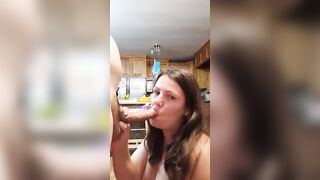 Kinky wifey tries to deep throat my best friend's dick