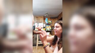 Kinky wifey tries to deep throat my best friend's dick