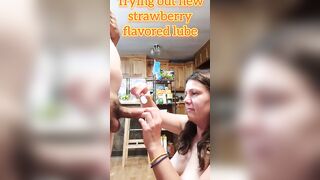 Kinky wifey tries to deep throat my best friend's dick