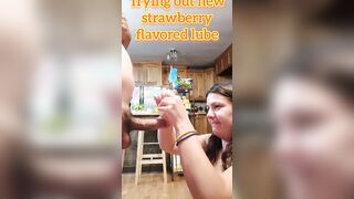 Kinky wifey tries to deep throat my best friend's dick