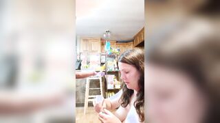 Kinky wifey tries to deep throat my best friend's dick