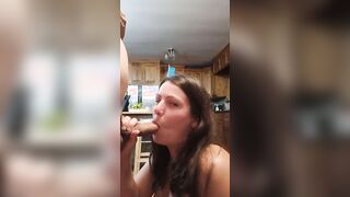 Kinky wifey tries to deep throat my best friend's dick