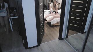 Step Daughter Has Powerful Orgasm When Spying Stepdaddy Fucks Milf