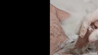 Hand Job with Pvc into hot tub