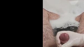 Hand Job with Pvc into hot tub