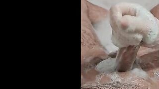 Hand Job with Pvc into hot tub