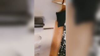 Freaky eastern finger fucked her small snatch while getting dick on jugs