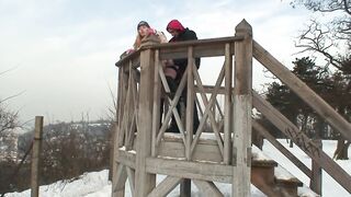 Auf dem Aussichtsturm die Cunt geleckt