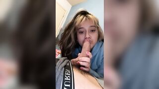 Filthy Kat teases a long fat dick