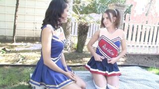 Jenna Rose and Lilly Evans lick each other