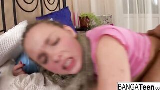 Blonde 18 yo inside cornrows gets creampied!