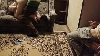 Your lover is busy now! Wait cuckold