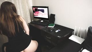 This women Dreams of 3Some like into Porn Tape - Powerfull Orgasm