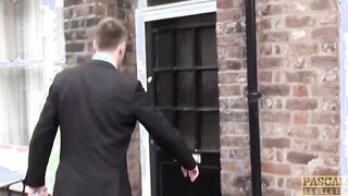 PASCALSSUBSLUTS - Blonde cougar Slave Tia Layne Snatch Cumshot
