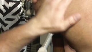 Orgy bottom Aarin Asker opens his mouth and asshole to random cocks