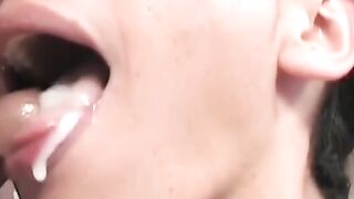 Latino twinks bareback and cum in threesome