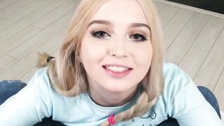 Pierced Lexi Lore works on my stiff cock and earns thick salty cum POV