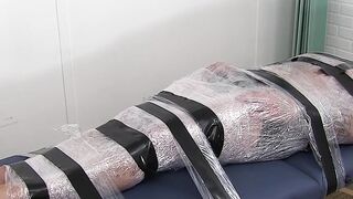 Helpless muscle slave broken by relentless tickle domination