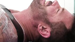 Helpless muscle slave broken by relentless tickle domination