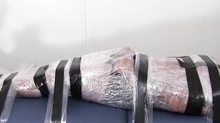 Helpless muscle slave broken by relentless tickle domination