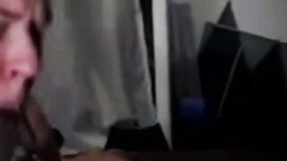 White BBW's Sloppy Deep-Throat POV on BBC