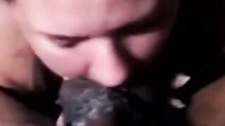 White BBW's Sloppy Deep-Throat POV on BBC
