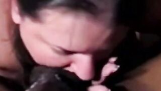 White BBW's Sloppy Deep-Throat POV on BBC